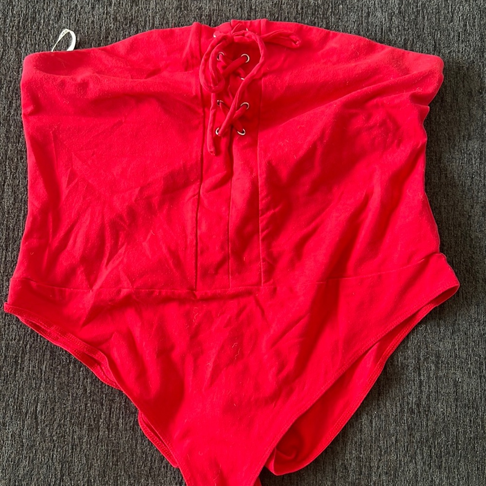Red body suit